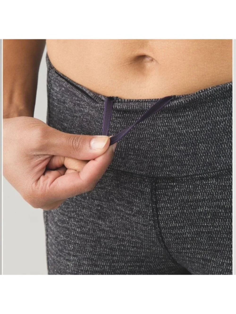 Lululemon Speed Tight IV *Rulu Mini Check Pique Black Heathered Black